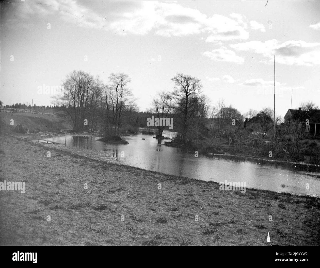 Sävaån a Säva, parrocchia di Gryta, Uppland maggio 1912. Sävaån a Säva, Parrocchia di Gryta, Uppland maggio 1912 Foto Stock