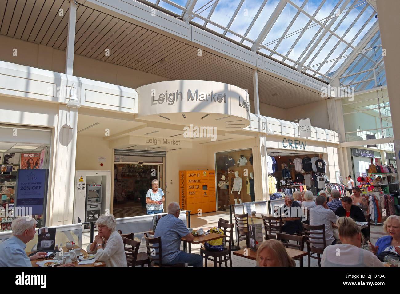 Centro commerciale Spinning Gate, Ellesmere Street, centro di Leigh, Wigan & Leigh council, Lancashire, Inghilterra, Regno Unito, WN7 4PG Foto Stock