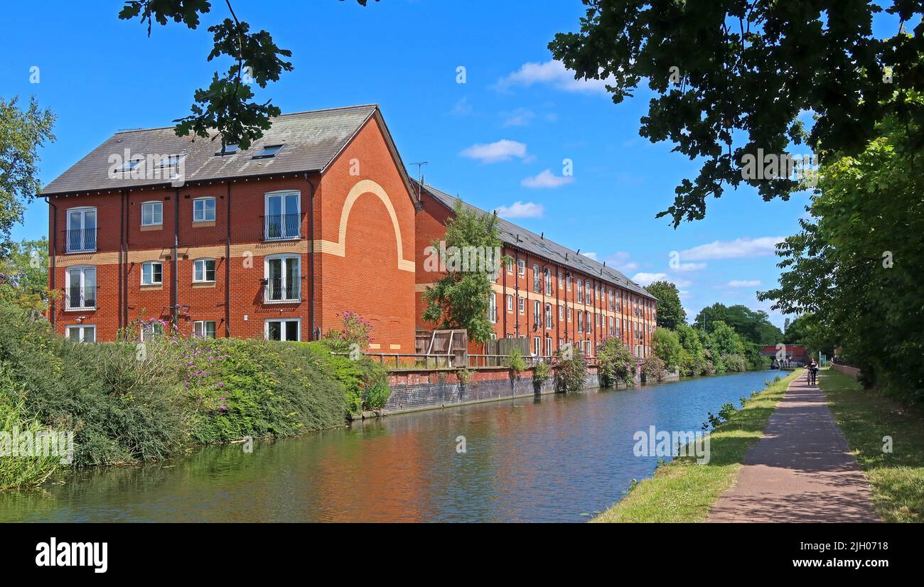 Bridgewater Canal - Leigh Branch, Wigan, Lancashire, Inghilterra, Regno Unito, WN7 3AE Foto Stock