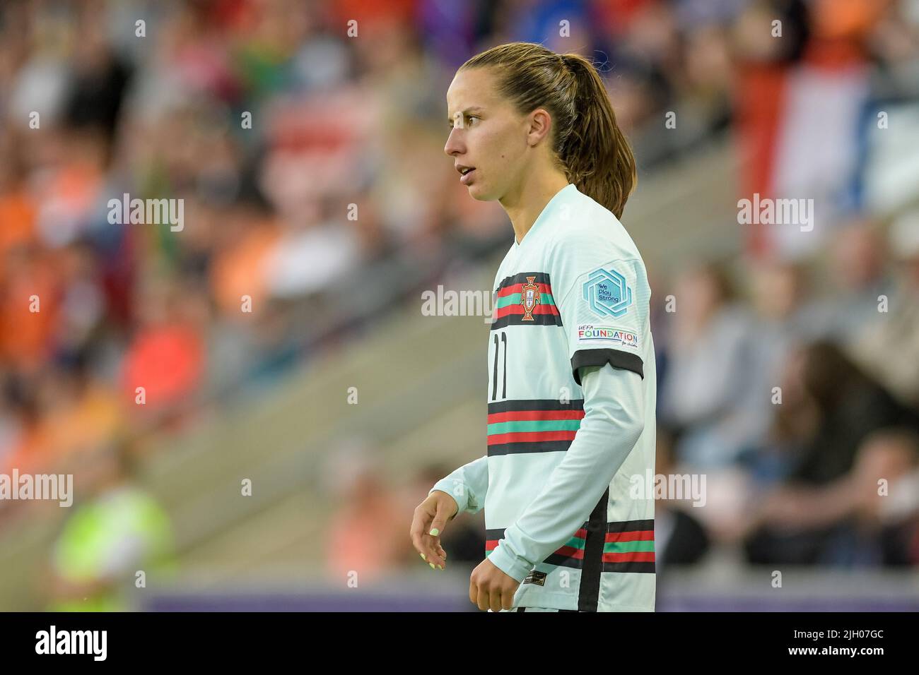 Leigh Sports Village, Wigan, Inghilterra, 13th luglio 2022, : Football europeo femminile, Paesi Bassi contro Portogallo: Tatiana Pinto portoghese Foto Stock