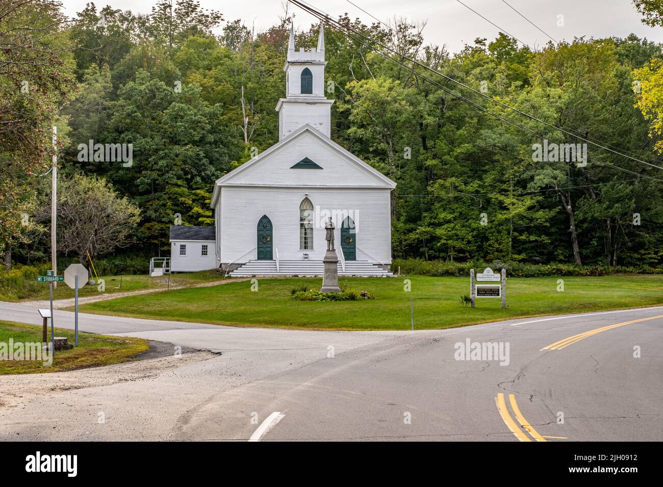 La chiesa congregazionale di Stoddard a Stoddard, New Hampshire Foto Stock