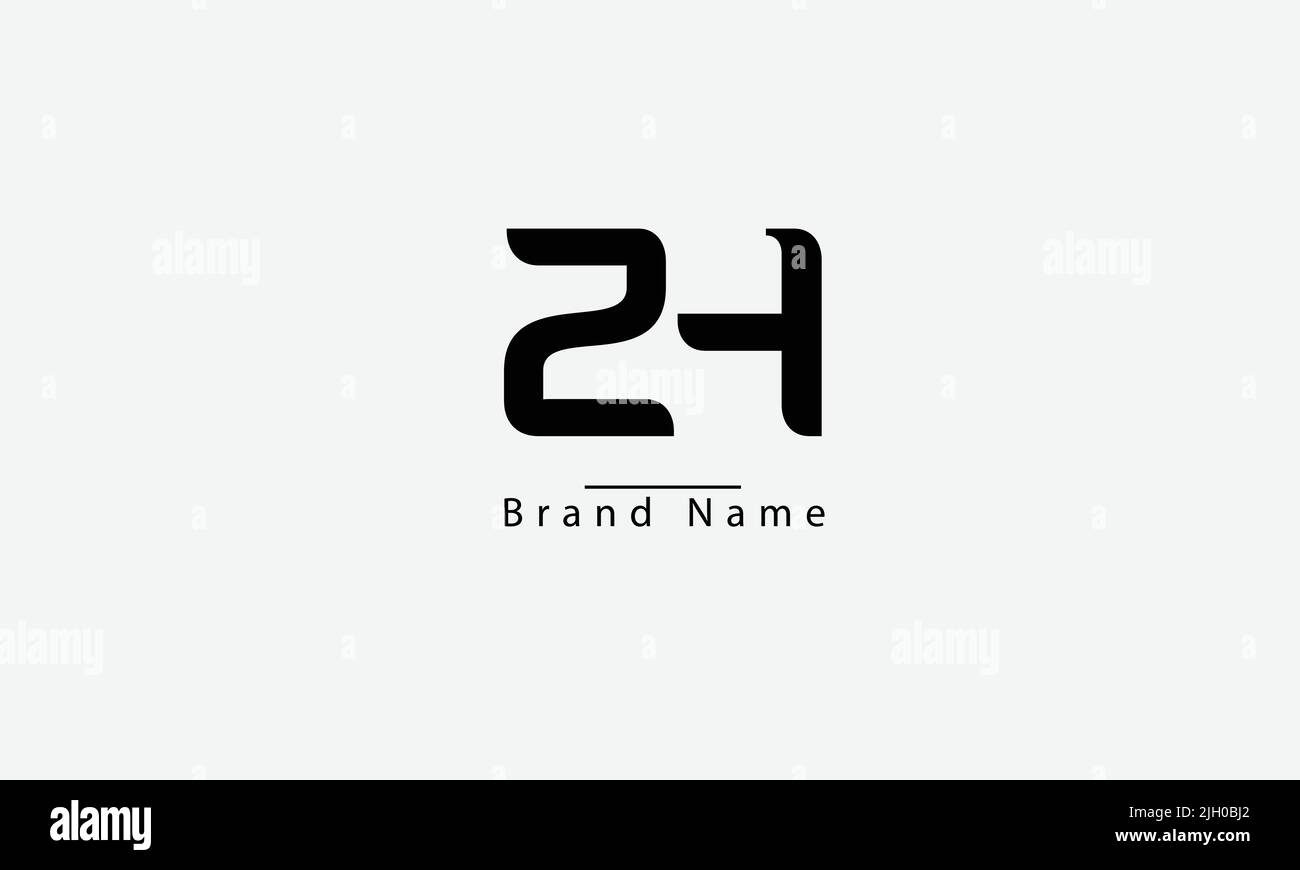 Lettere alfabetiche iniziali logo monogramma ZH HZ Z H. Illustrazione Vettoriale