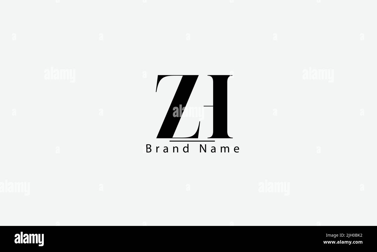 Lettere alfabetiche iniziali logo monogramma ZH HZ Z H. Illustrazione Vettoriale