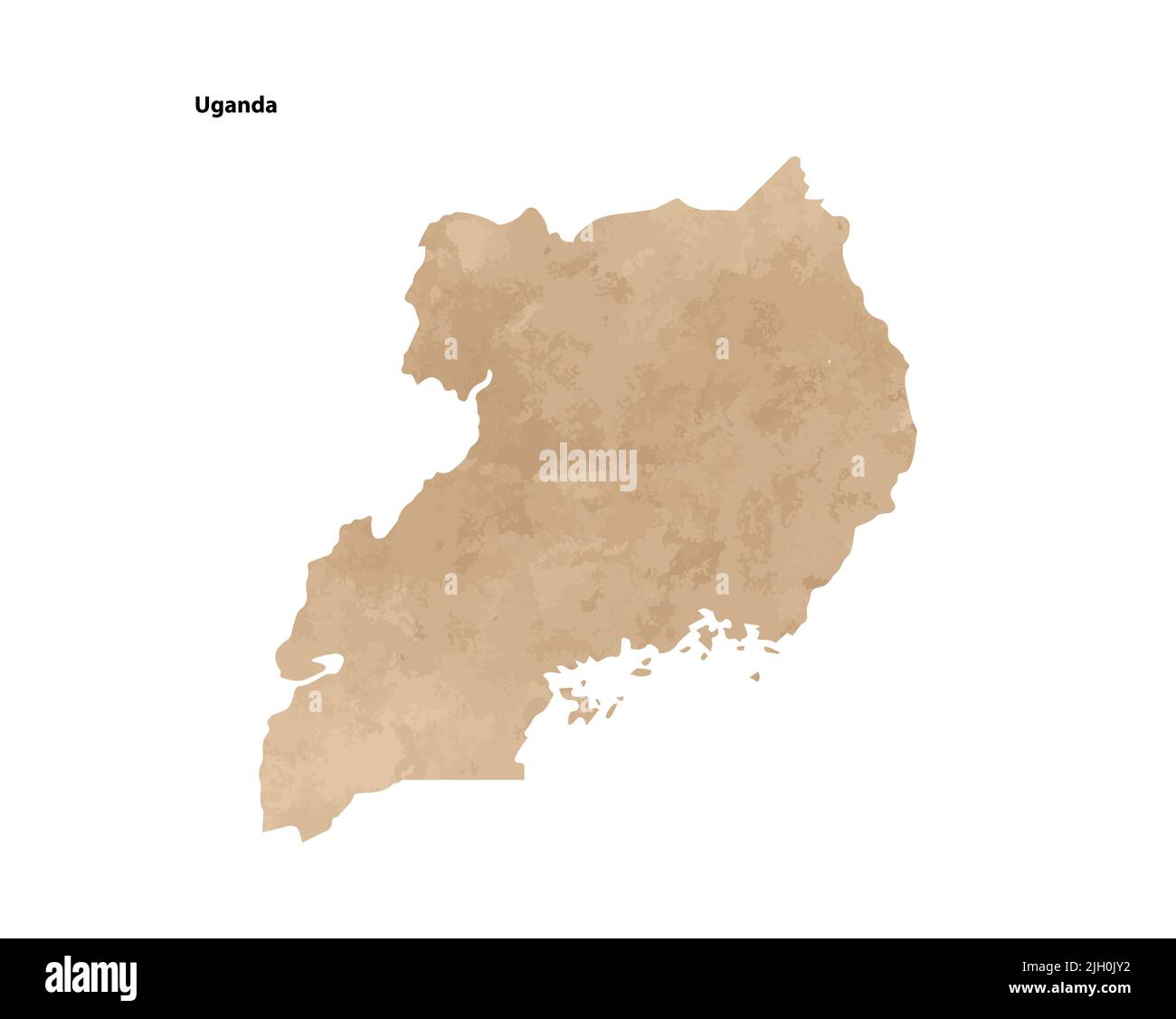 Carta vecchia carta vintage testurizzata del Paese Uganda - illustrazione vettoriale Illustrazione Vettoriale