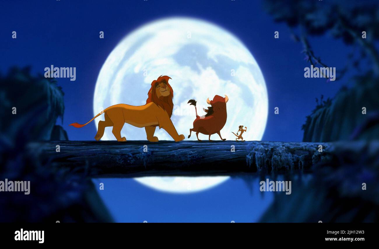 SIMBA, PUMBAA, TIMON, IL RE LEONE, 1994 Foto Stock