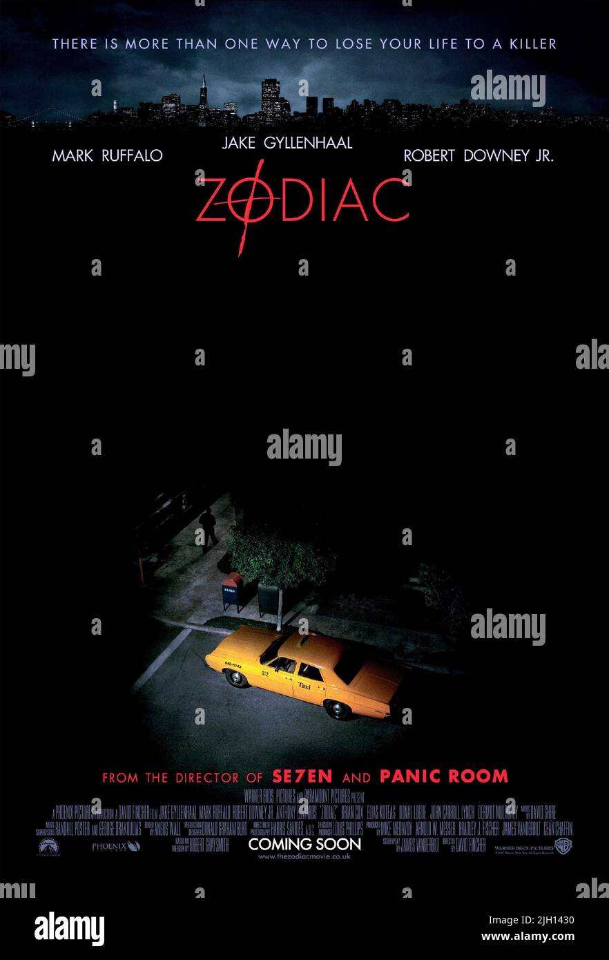 POSTER del filmato, Zodiac, 2007 Foto Stock