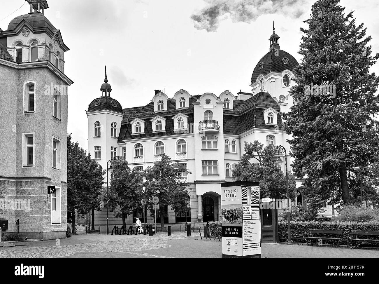 Bell'esempio di arco su una bellissima città nel nord della Polonia. Sopot, Golfo di Danzica, Mar Baltico, Polonia, Europa. Foto Stock