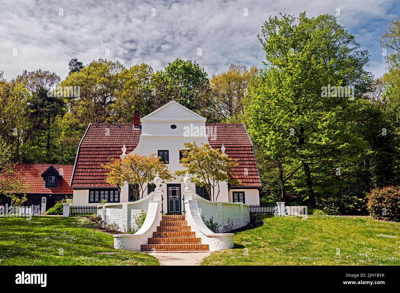 Worpswede im Teufelsmoor (Germania, nei pressi di Brema): Barkenhoff, Villa von Heinrich Vogeler; ex casa di Heinrich Vogeler Foto Stock