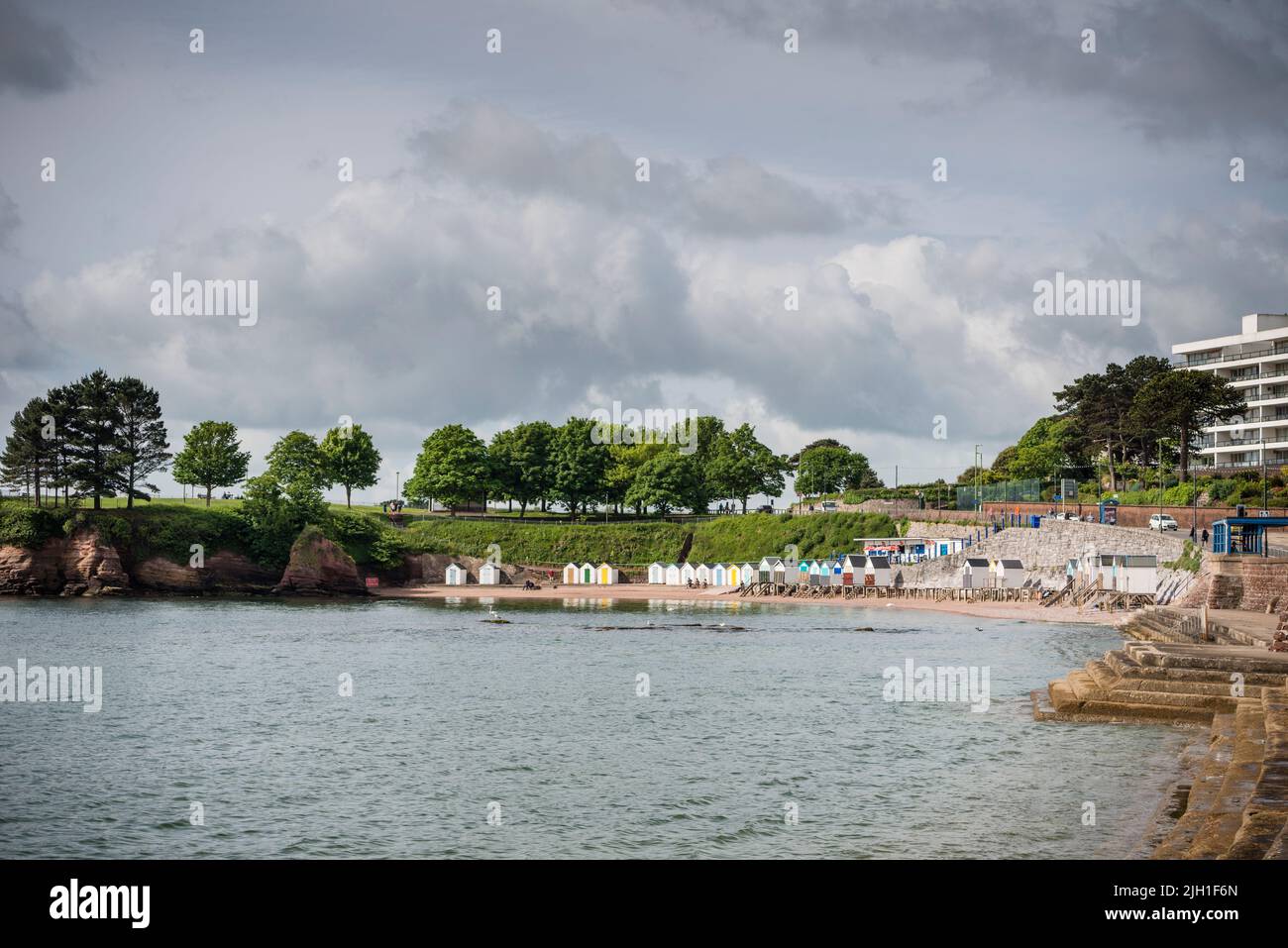 Vista sul lungomare di Torquay, Devon, Regno Unito Foto Stock