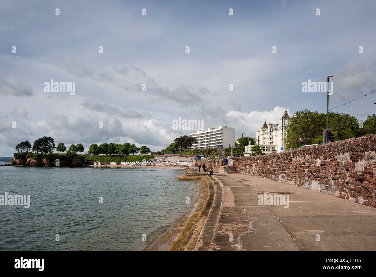 Vista sul lungomare di Torquay, Devon, Regno Unito Foto Stock