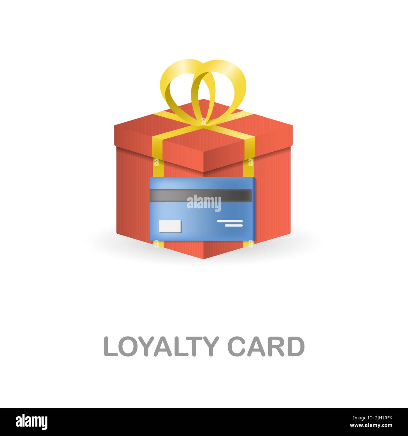 Icona della carta fedeltà 3D dalla raccolta fedeltà dei clienti. Icona Creative Loyalty Card 3D per il web design, modelli, infografie e altro ancora Illustrazione Vettoriale