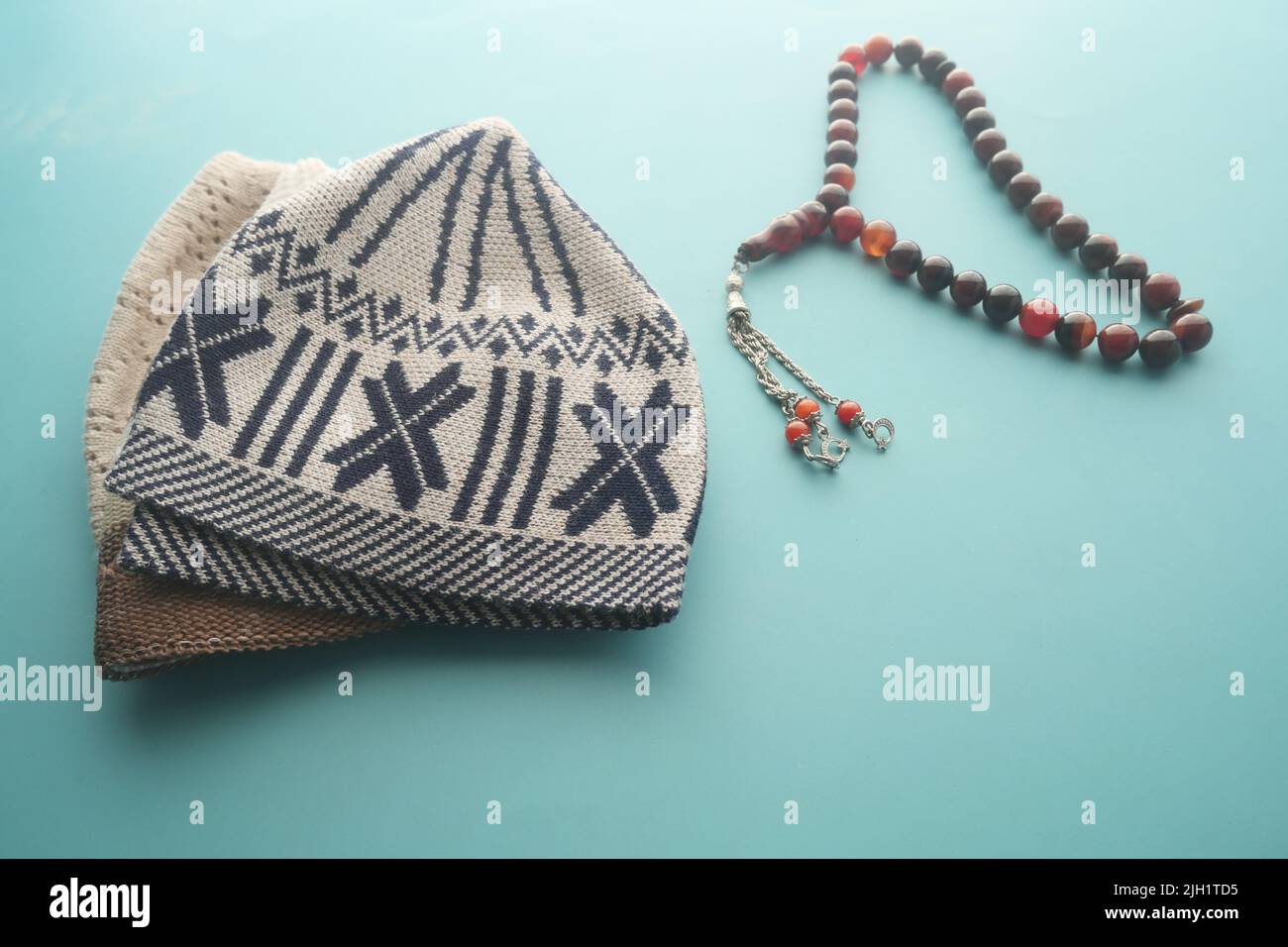 collezione di cappelli cranici per uomini musulmani Foto Stock