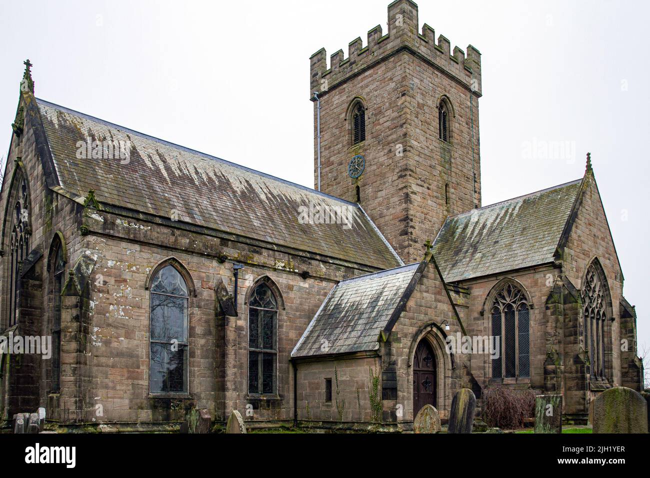 All Saints Church Leigh Staffordshire Foto Stock