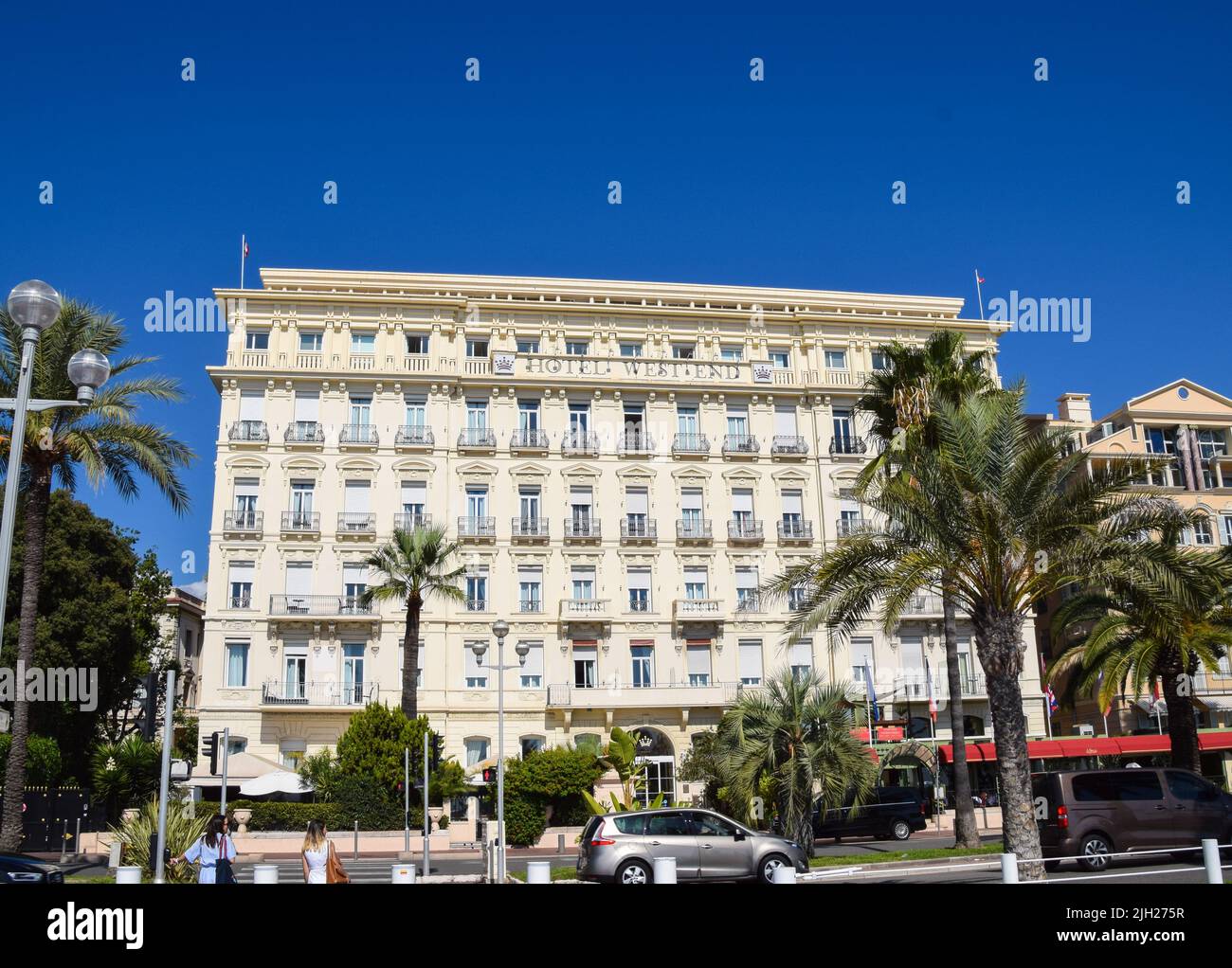 Hotel West End a Promenade des Anglais, Nizza, Francia meridionale Foto Stock