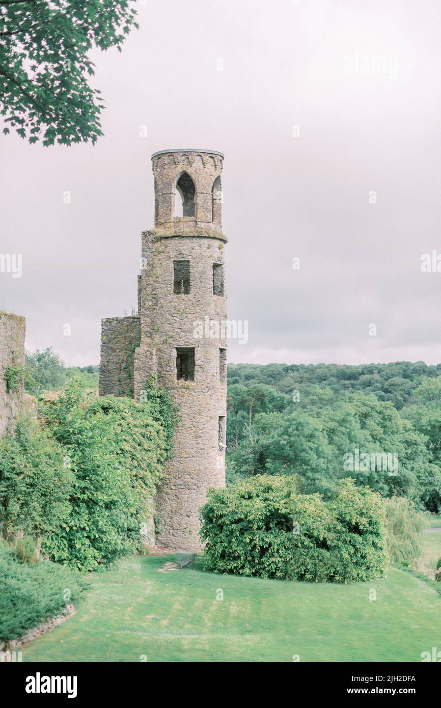 Torretta al castello di Blarney in Blarney, Irlanda Foto Stock