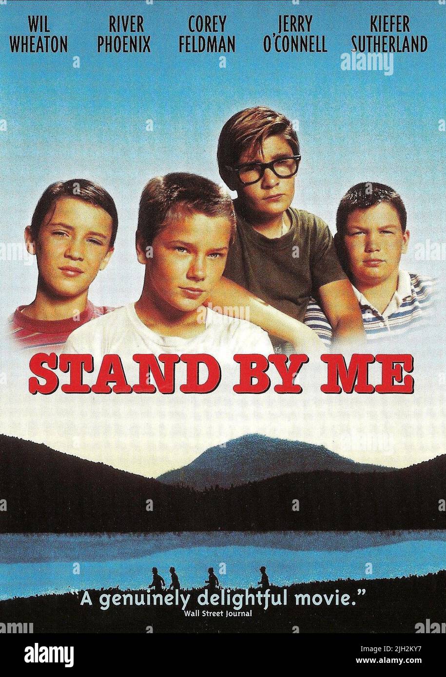 WHEATON,PHOENIX,FELDMAN,l'O'CONNELL, STAND BY ME, 1986 Foto Stock