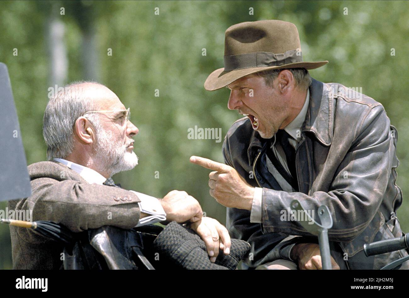 CONNERY,FORD, INDIANA JONES E L'ULTIMA CROCIATA, 1989 Foto Stock