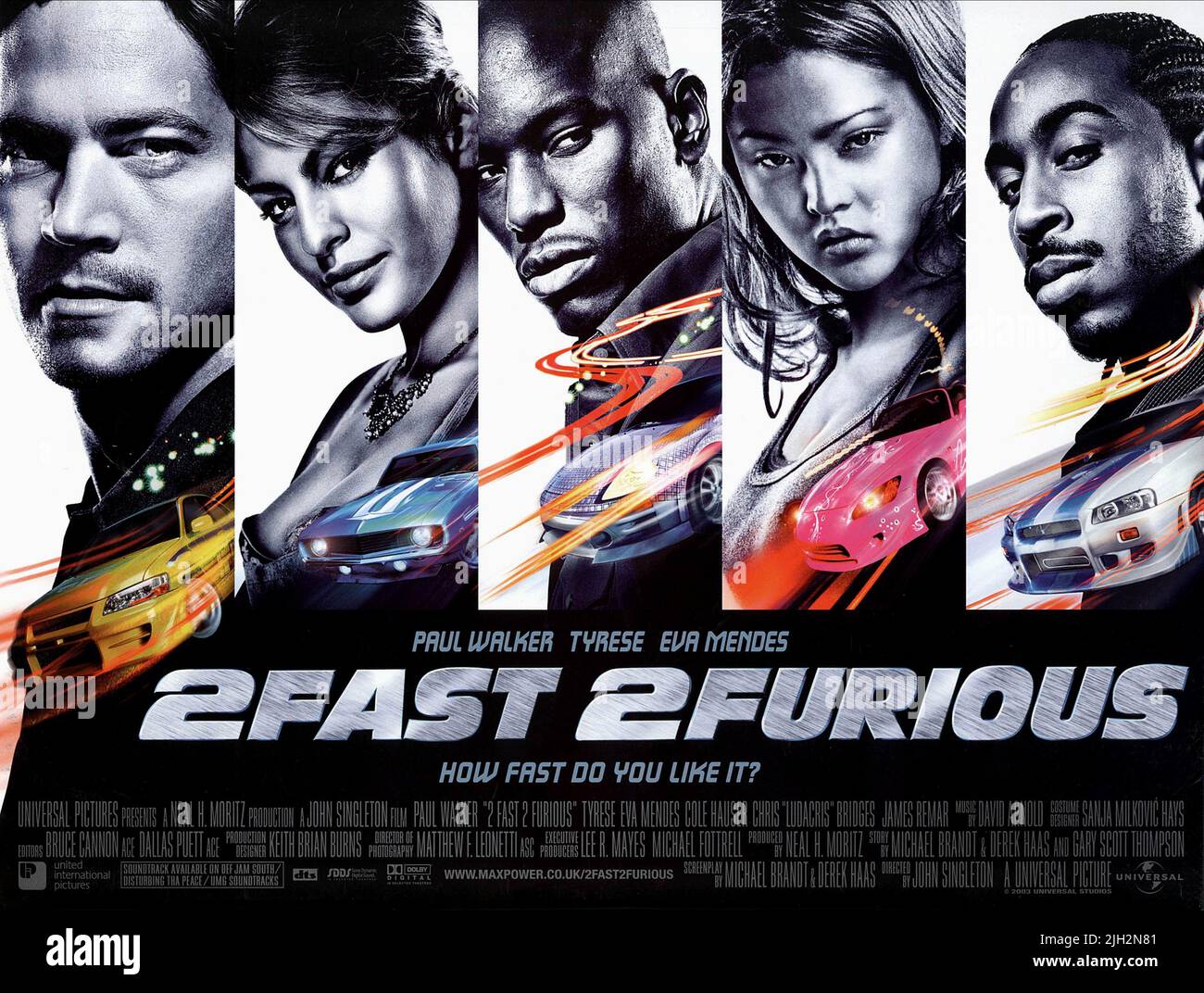 WALKER,GIBSON,MENDES,BRIDGES,AOKI, 2 FAST 2 FURIOUS, 2003 Foto Stock