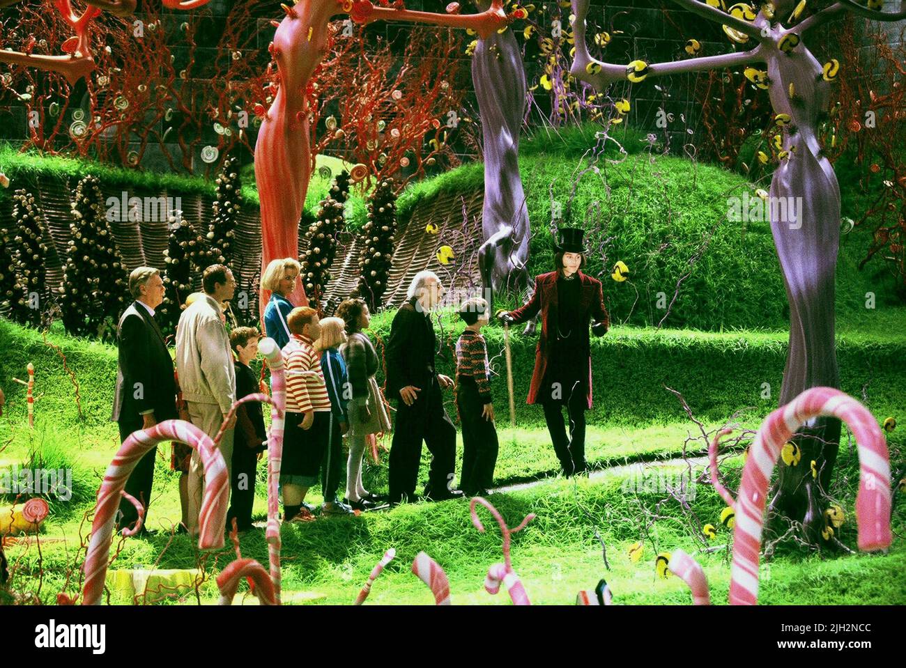 HIGHMORE,KELLY,l'inverno,TROEGNER,FOX,ROBB,Pyle,depp,GODLEY,RFI, Charlie e la fabbrica di cioccolato, 2005 Foto Stock