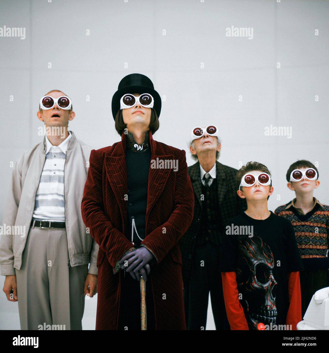 GODLEY, DEPP, KELLY, FRY, HIGHMORE, CHARLIE E LA FABBRICA DI CIOCCOLATO, 2005 Foto Stock