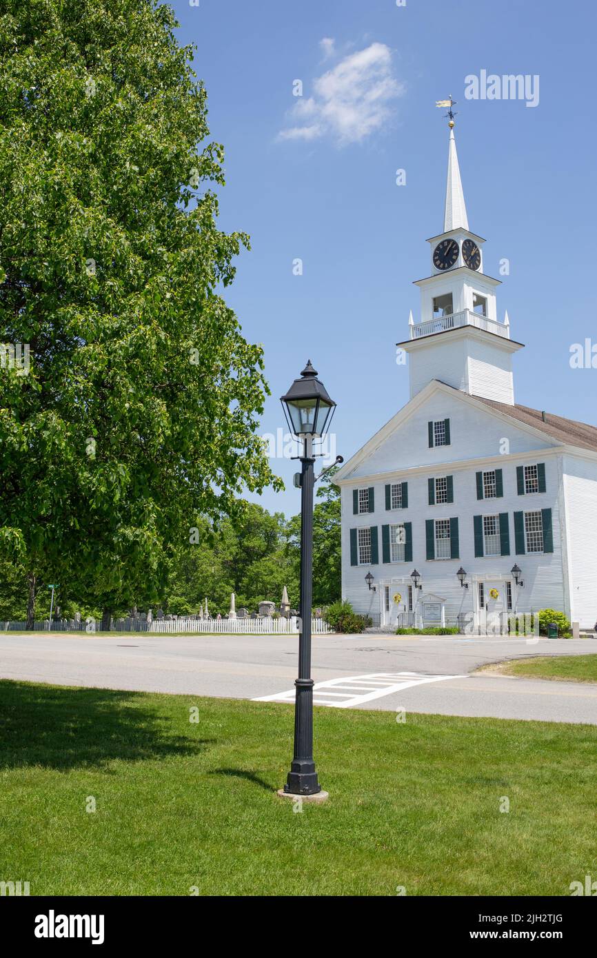 La Chiesa Congregazionale sul comune di Rindge, New Hampshire Foto Stock