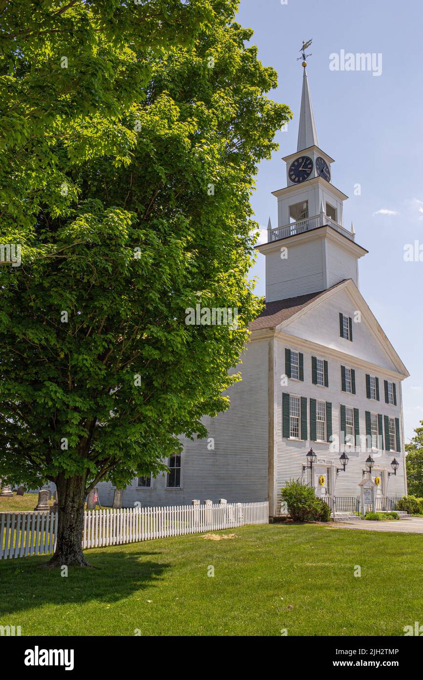 La Chiesa Congregazionale sul comune di Rindge, New Hampshire Foto Stock
