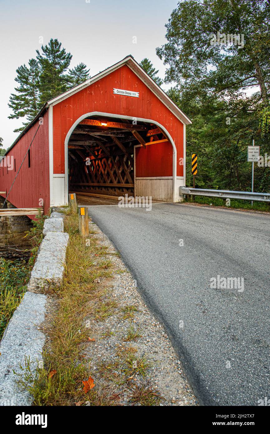 Il ponte Cresson a Swanzey, New Hampshire Foto Stock
