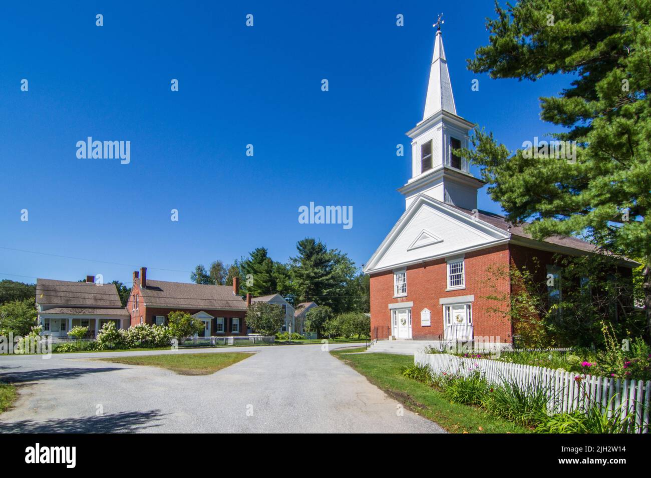 Harrisville Community Church on the Common a Harrisville, New Hampshire Foto Stock