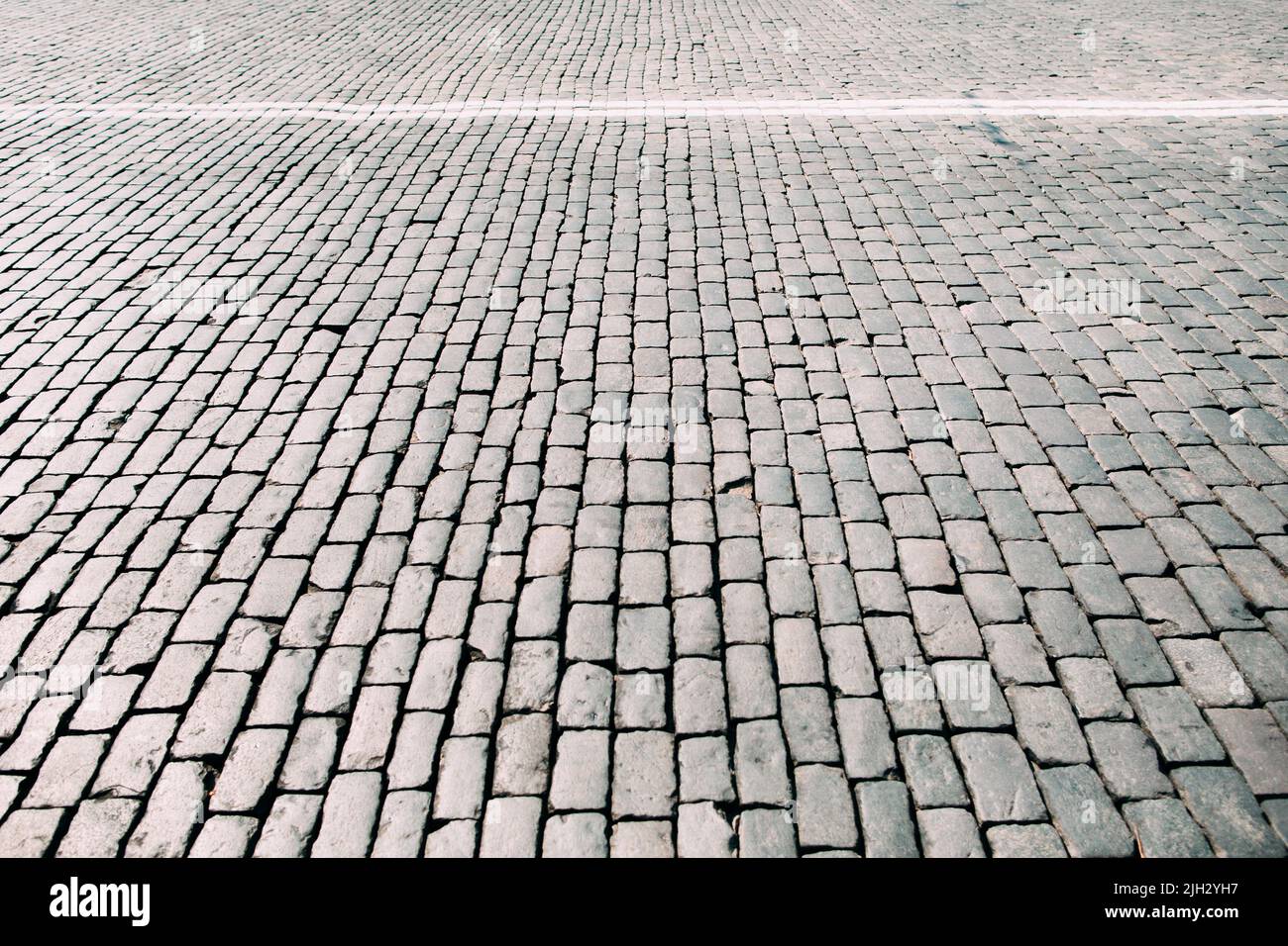 Pavimentazione in pietra, struttura quadrata, spazio libero Foto Stock