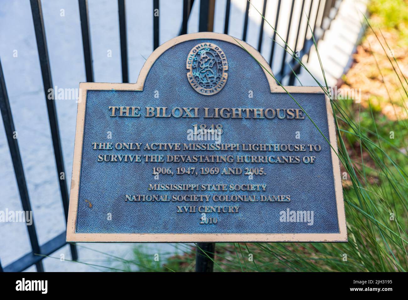 Biloxi, MS - 18 giugno 2022: Faro di Biloxi, costruito nel 1848. Foto Stock