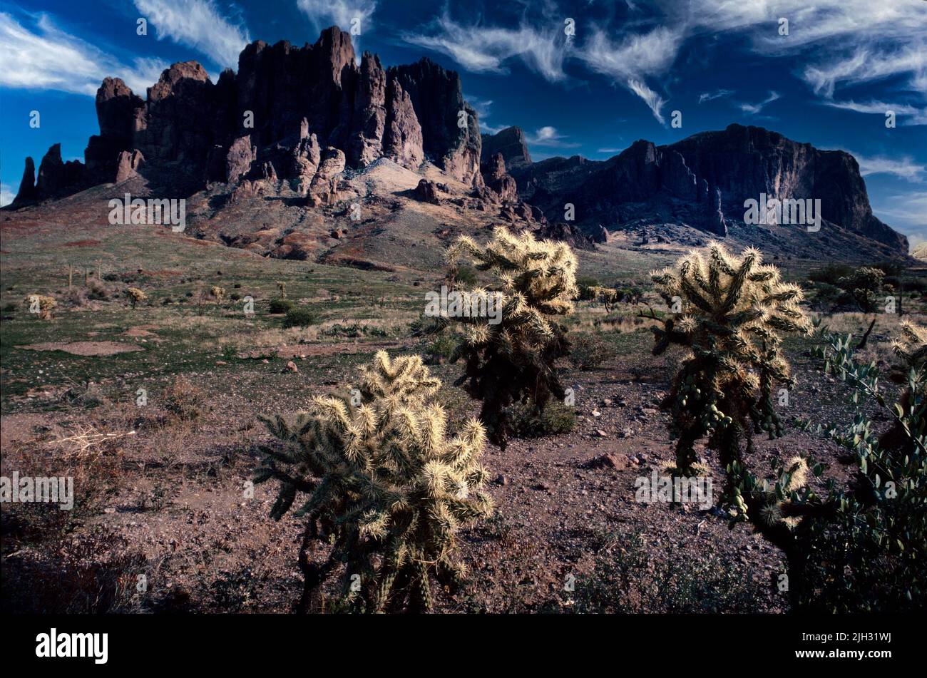 Superstition Mountains, Arizona Foto Stock