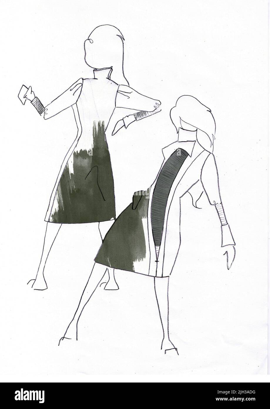 Collezione di illustrazioni di moda: SLACKLINE Foto Stock