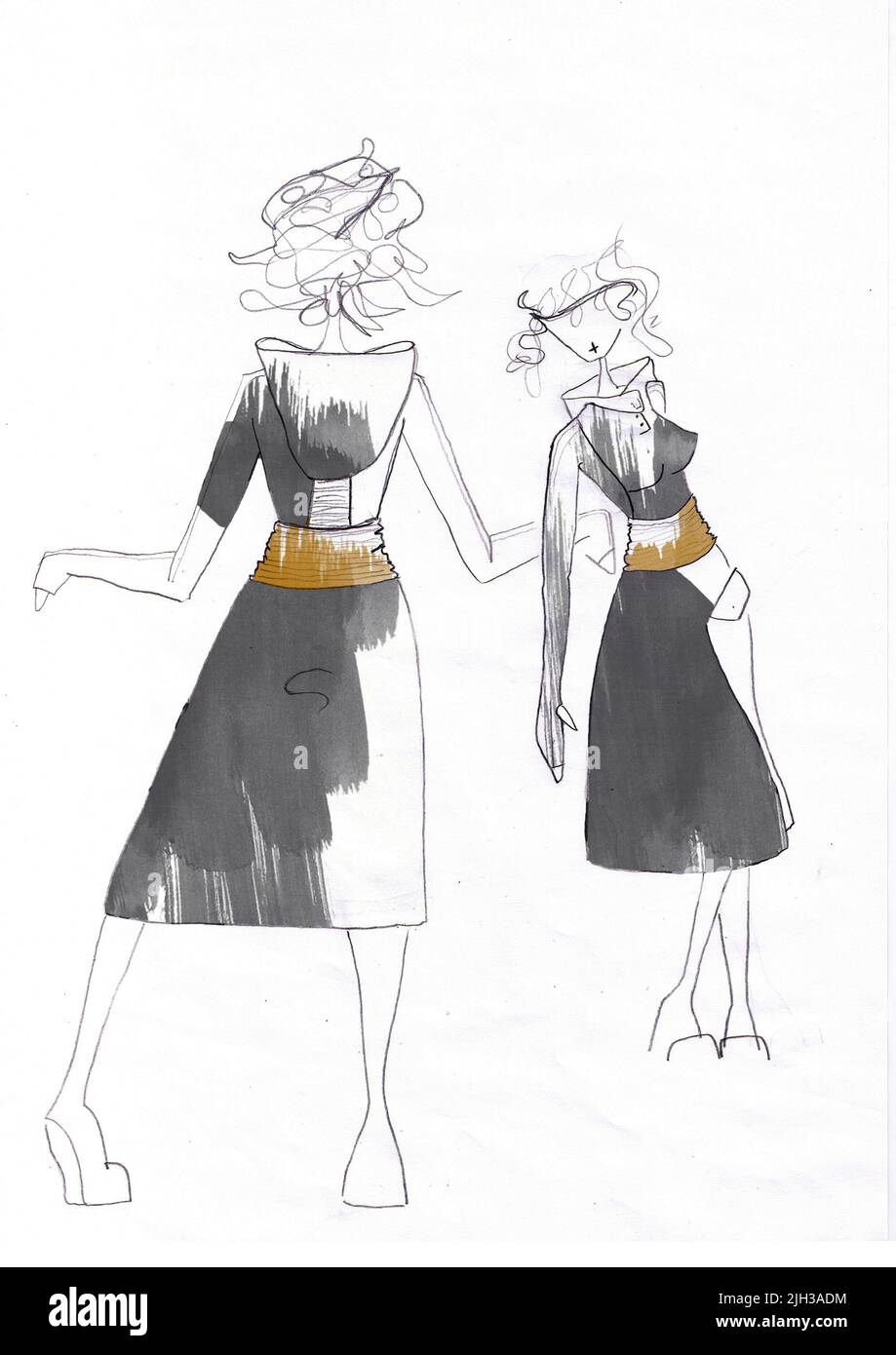 Collezione di illustrazioni di moda: SLACKLINE Foto Stock