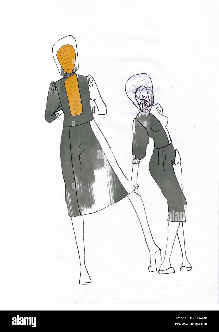 Collezione di illustrazioni di moda: SLACKLINE Foto Stock