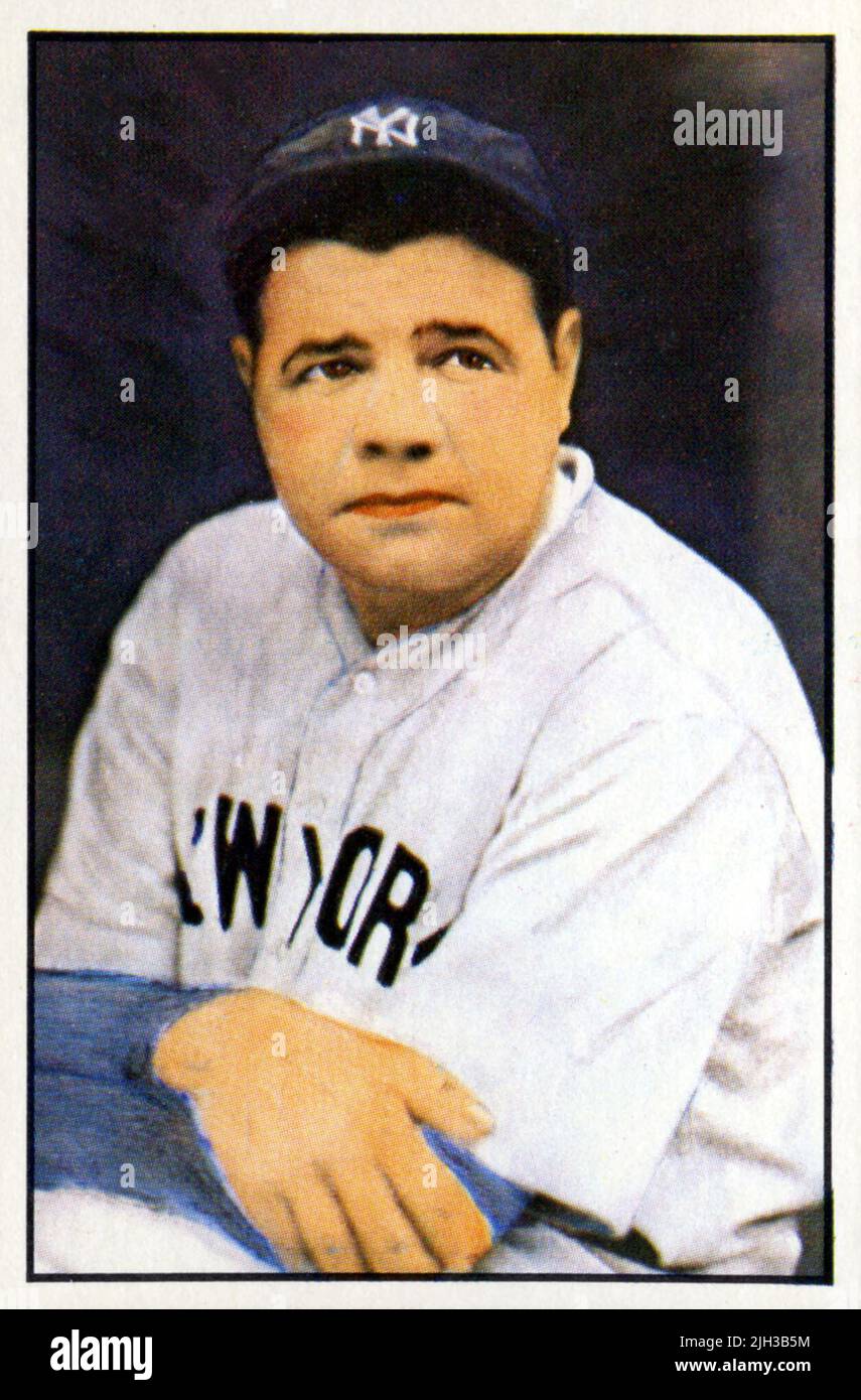 Babe Ruth, carta da baseball prodotta da Diamond Classics/Big League Collectibles. Foto Stock