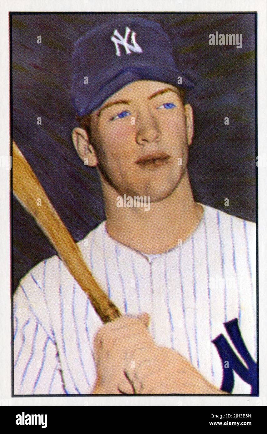Mickey mantle, carta da baseball prodotta da Diamond Classics/Big League Collectibles. Foto Stock
