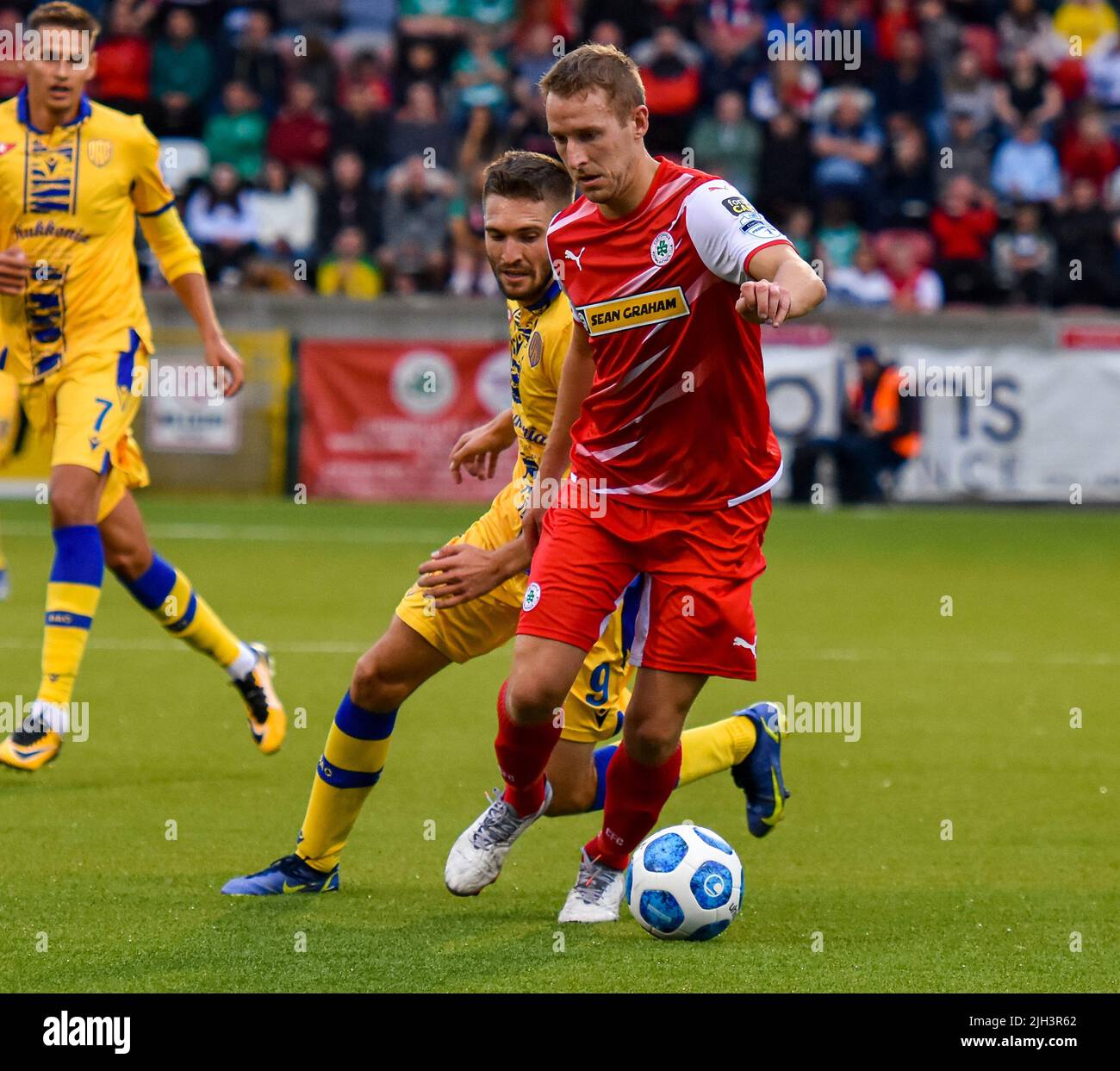 Cliftonville Vs DAC 1904 - UEFA Europa Conference League Foto Stock