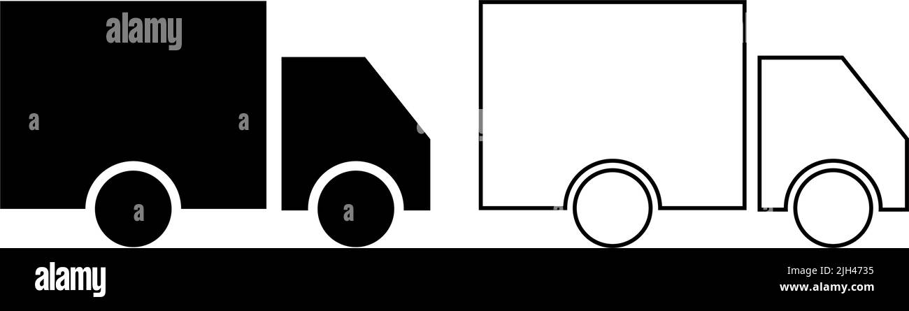 Set di icone del carrello. Trasporto bagagli. Vettore modificabile. Illustrazione Vettoriale