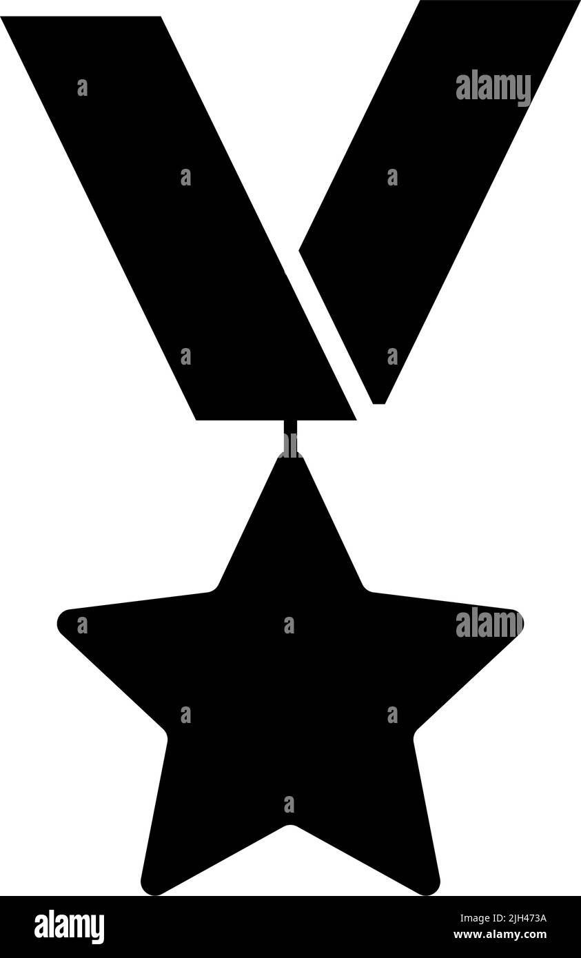 Icona a forma di badge a stella. Premio. Vettore modificabile. Illustrazione Vettoriale