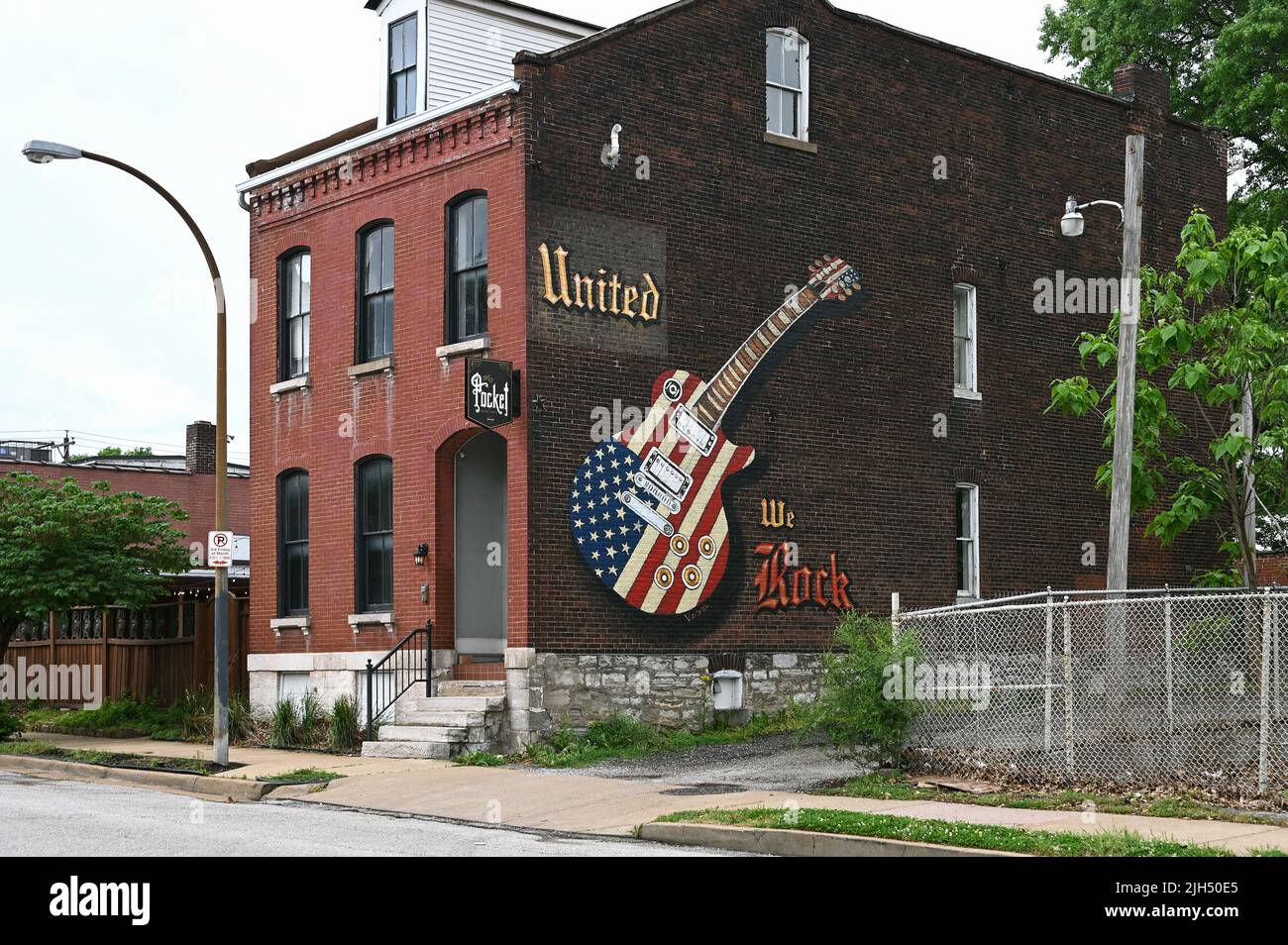 United We Rock WandgemŠlde, St. Louis, Missouri, Vereinigte Staaten von Amerika Foto Stock