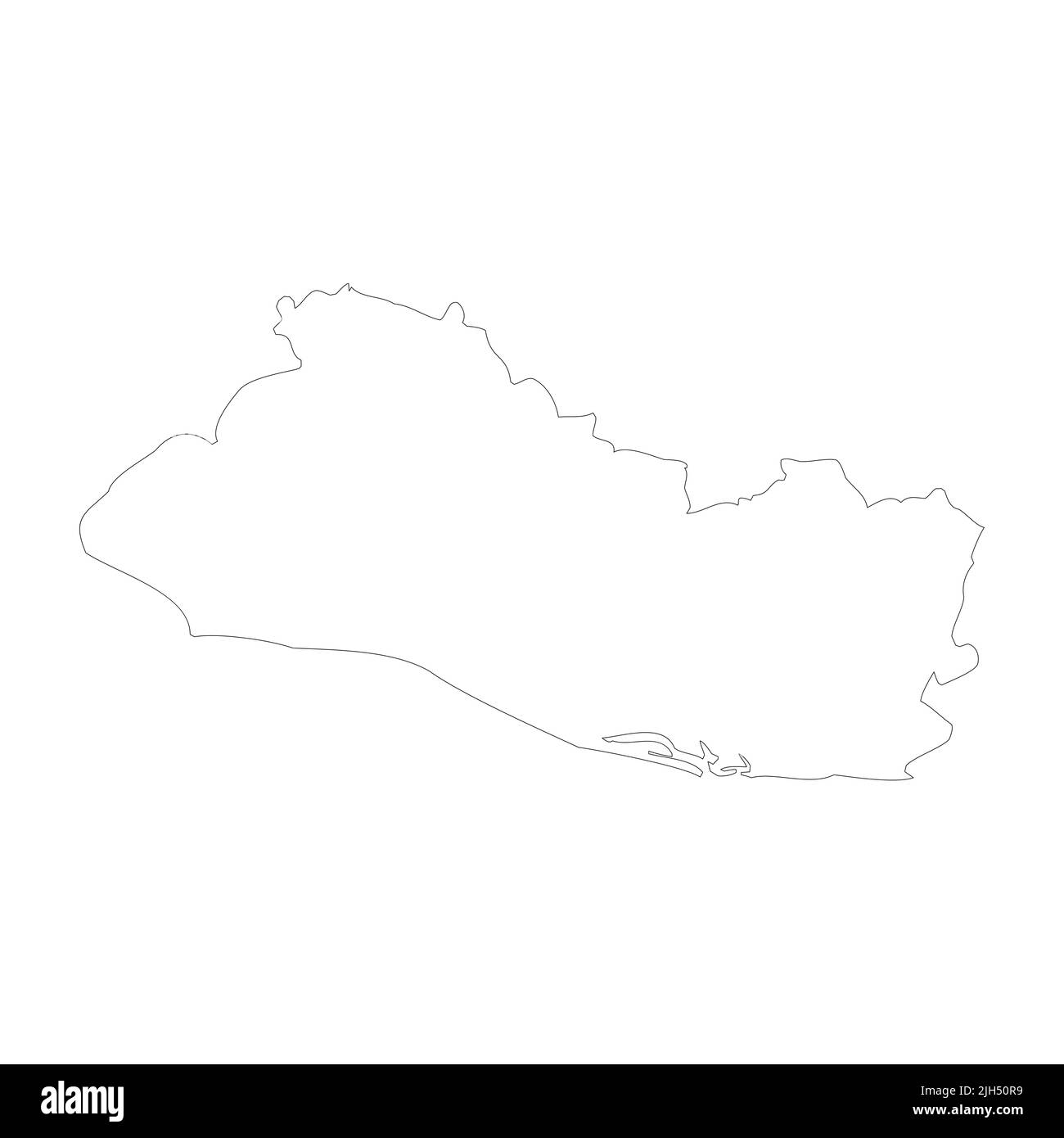 Profilo della mappa del paese vettore di El Salvador Illustrazione Vettoriale