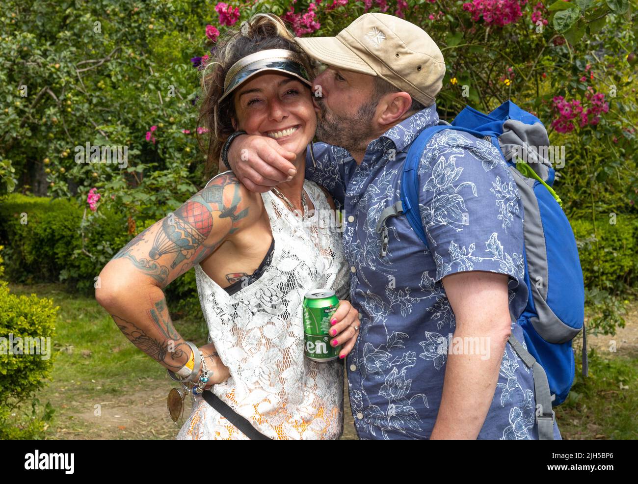 Carreglwyd Estate, Anglesey, 9/07/2022 Tonnau Tropical Garden Party, con musica dal vivo da tutto il mondo, 8th, 9th e 10th luglio 2022 Foto Stock