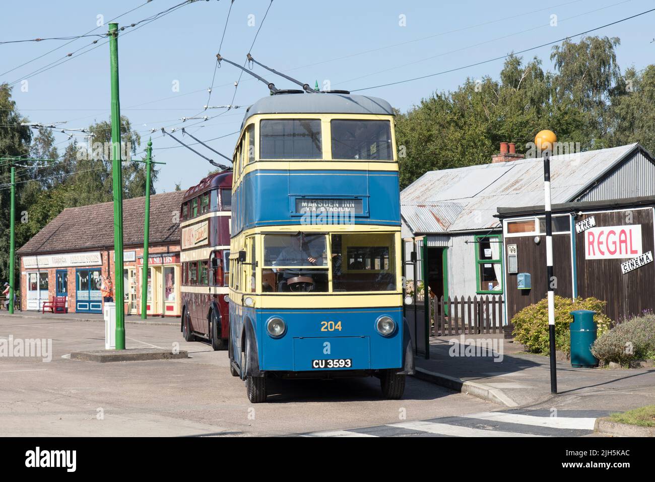 Una visita al museo del filobus Sandtoft Foto Stock