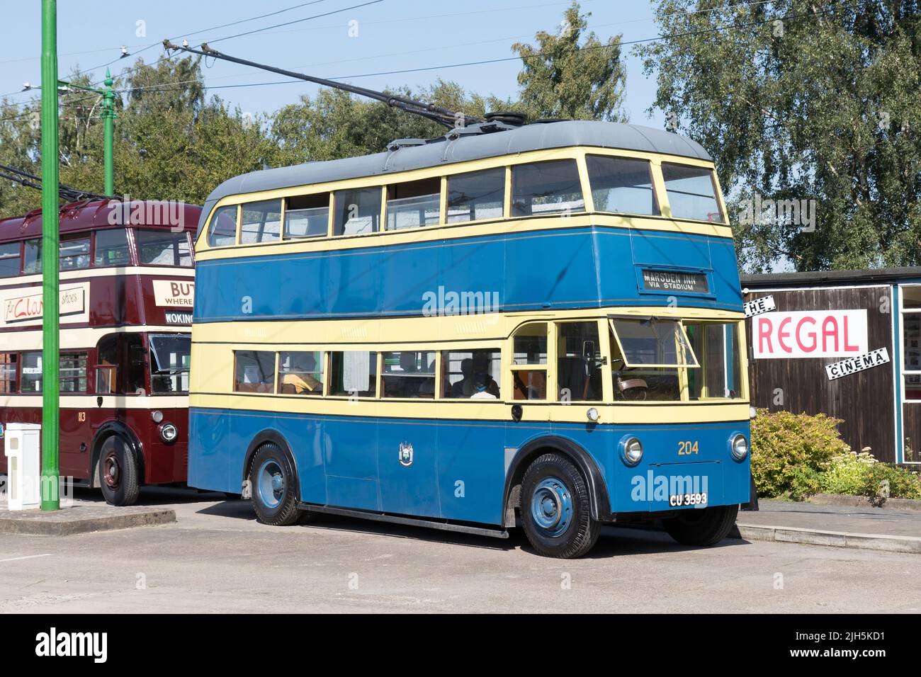Una visita al museo del filobus Sandtoft Foto Stock