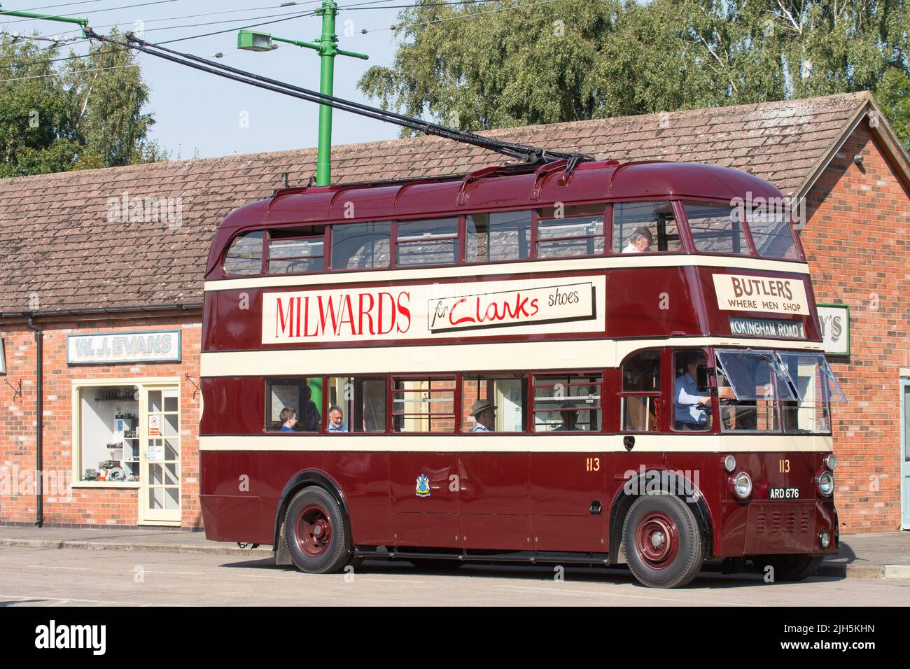 Una visita al museo del filobus Sandtoft Foto Stock