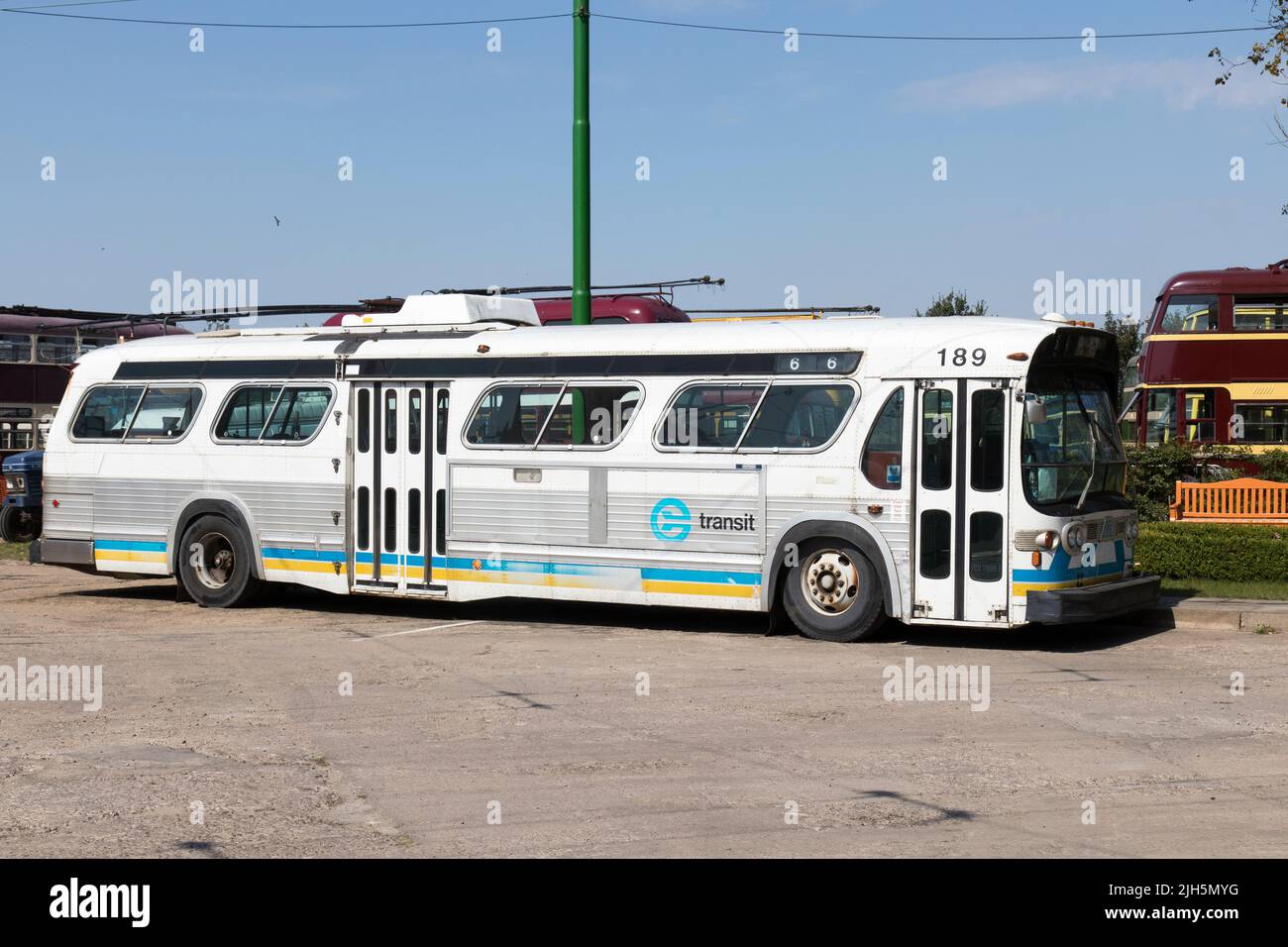 Una visita al museo del filobus Sandtoft Foto Stock