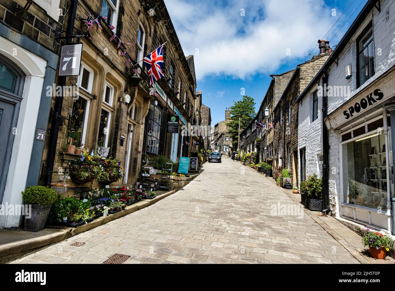 Il villaggio di Bronte di Haworth, Keighley, West Yorkshire Foto Stock