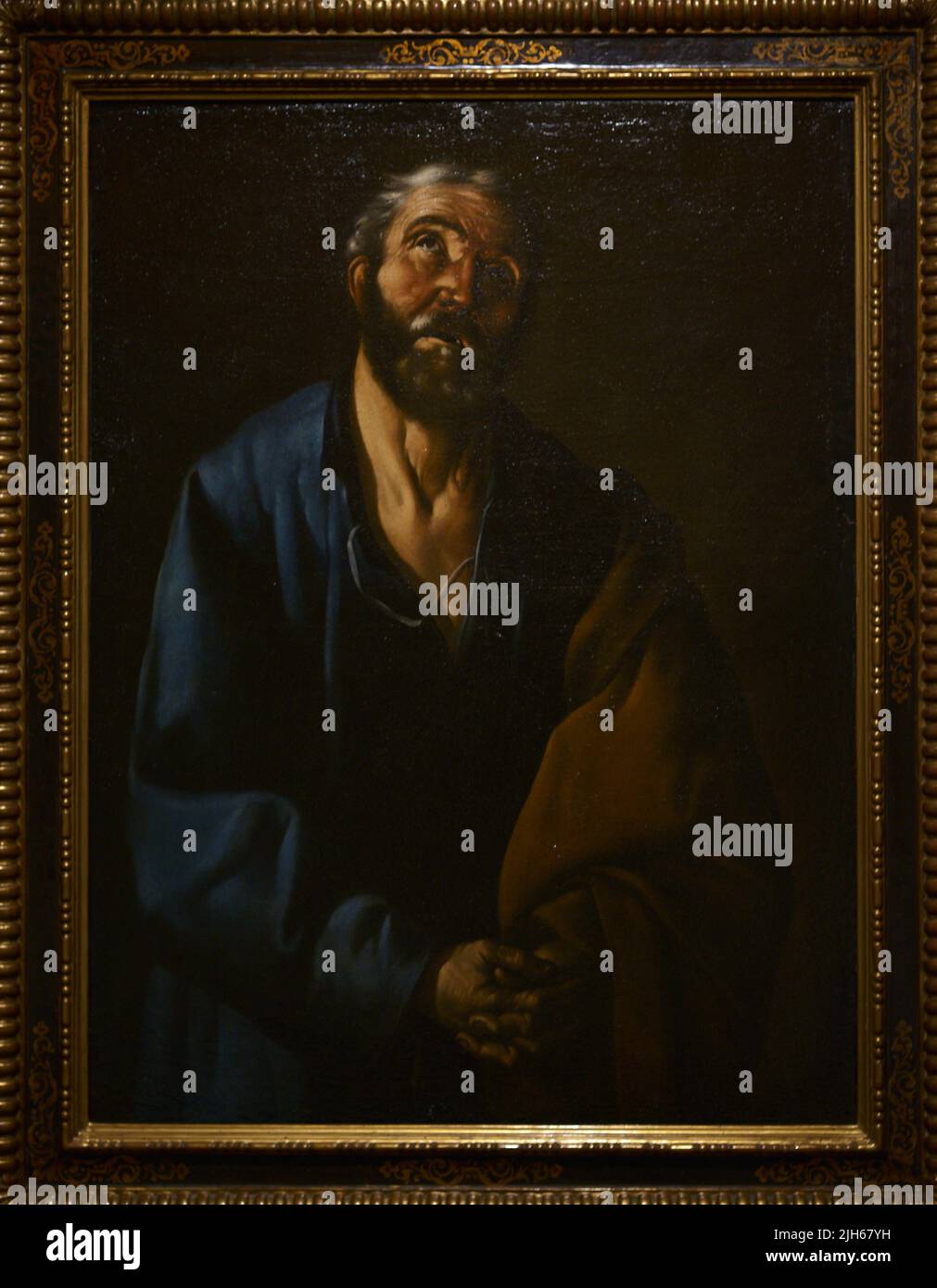 Laboratorio di Zurbarán (1598-1664). Le lacrime di San Pietro. Olio su tela, ca. 1633. Museo El Greco. Toledo, Spagna. Foto Stock