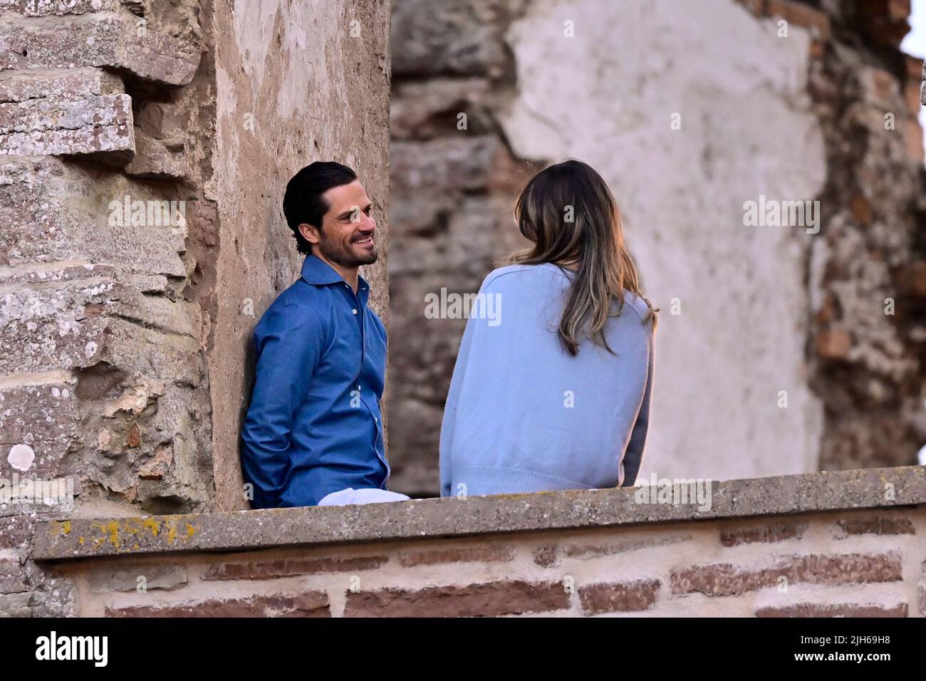 Il Principe Carl Philip e la Principessa Sofia in concerto con Molly Sandén a Borgholm Castle Ruins, Oland, Svezia 15 luglio 2022 Poto: Mikael Fritzon / TT / kod 62360 Foto Stock