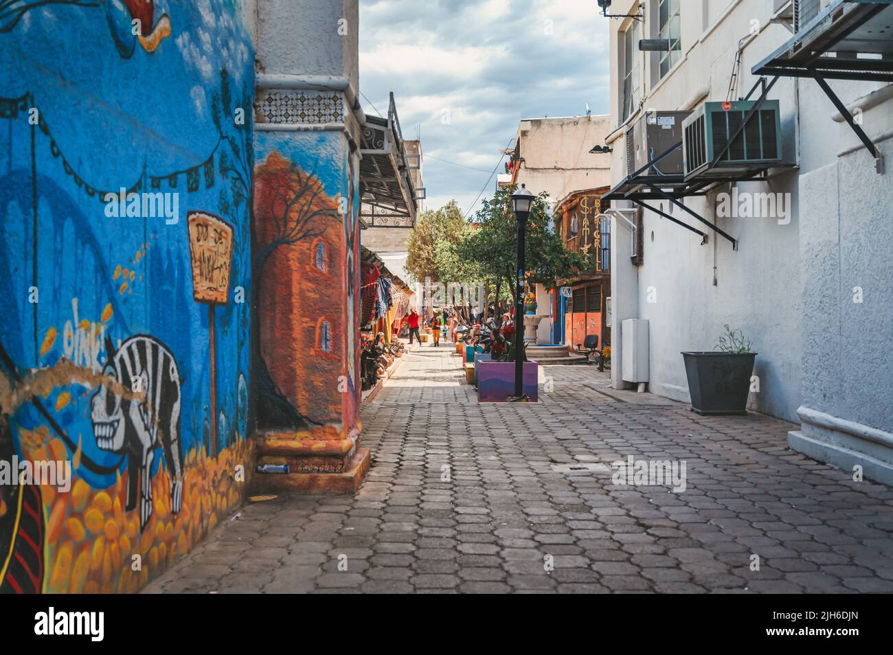 Vicolo e scena di strada a Nogales, Messico Foto Stock